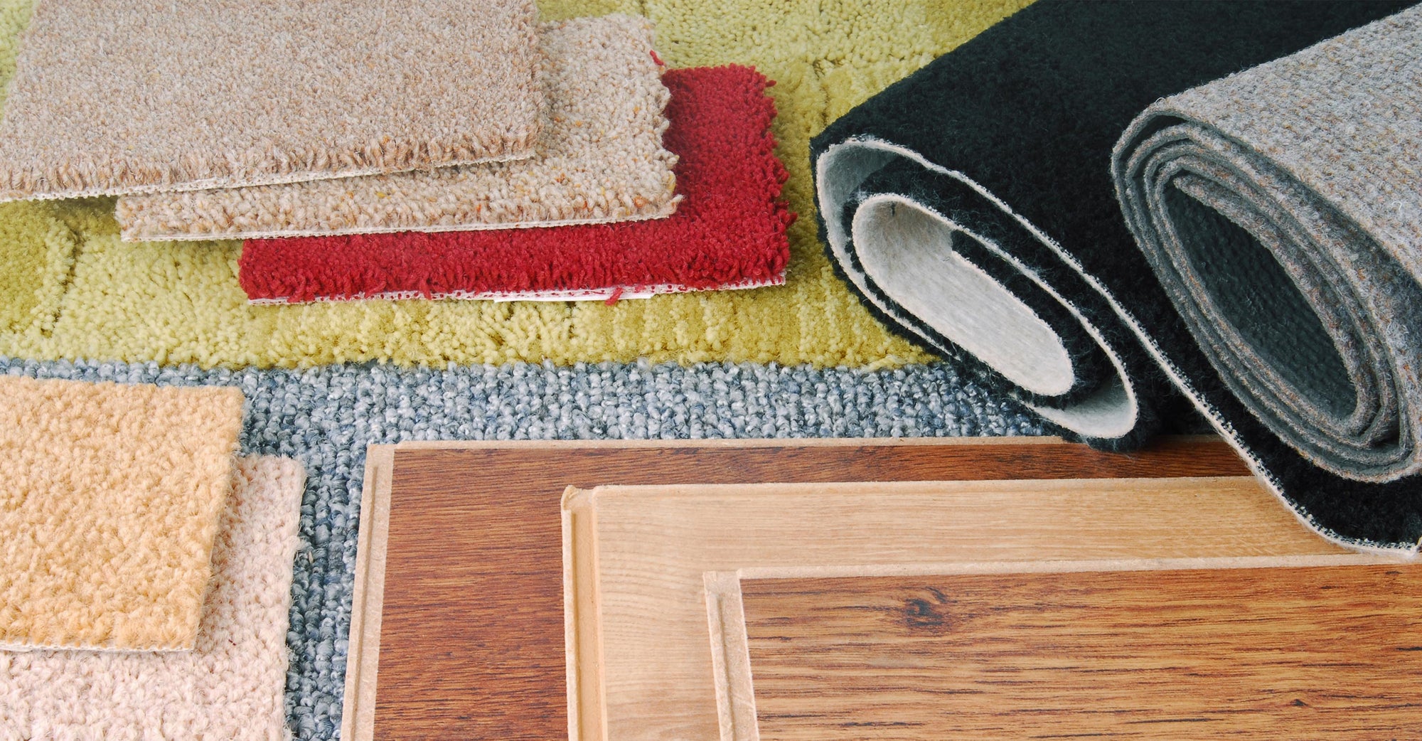 carpet samples of many colors