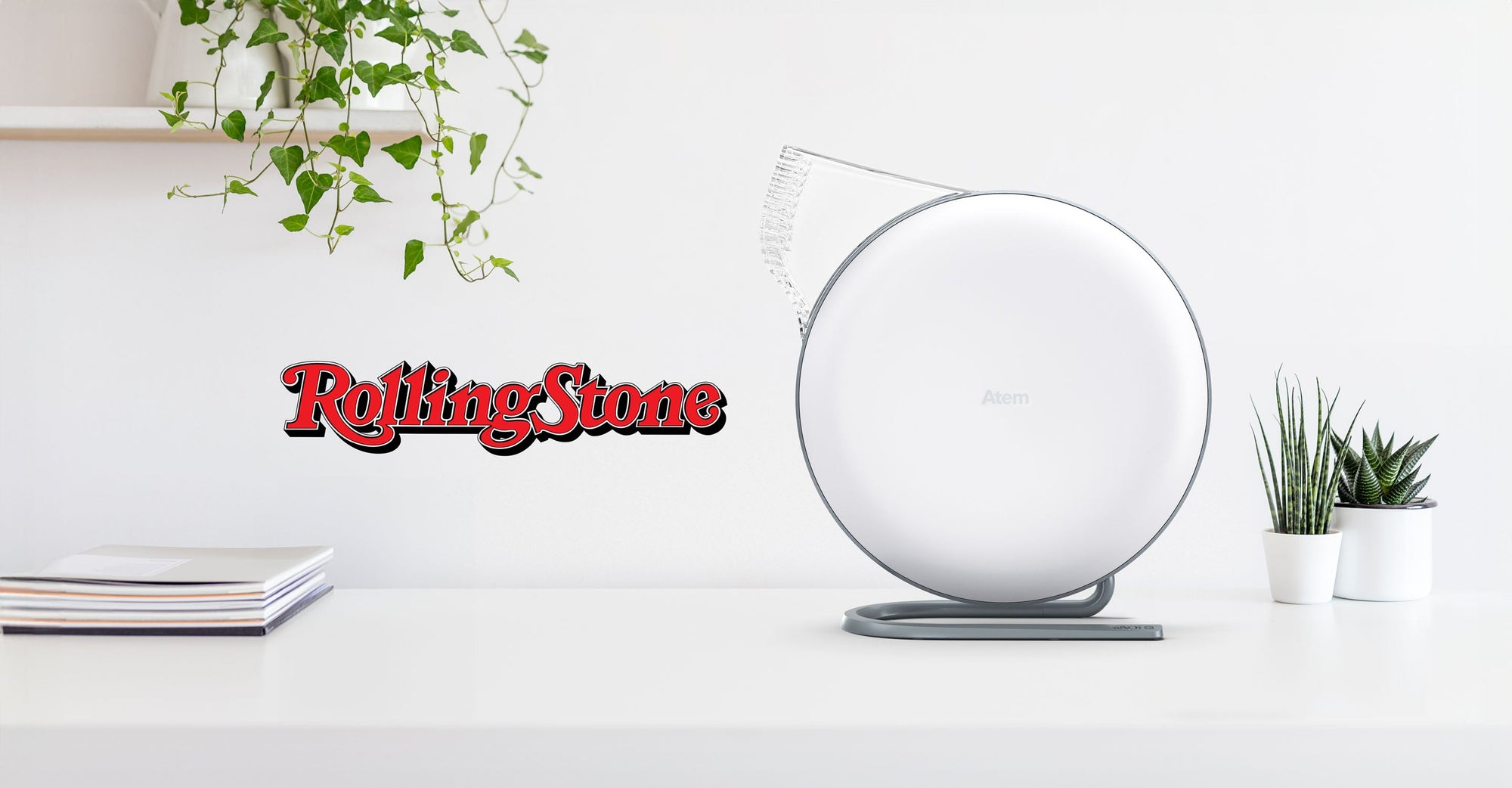 Rolling Stone reviews Atem Desk: "The best portable air purifier."