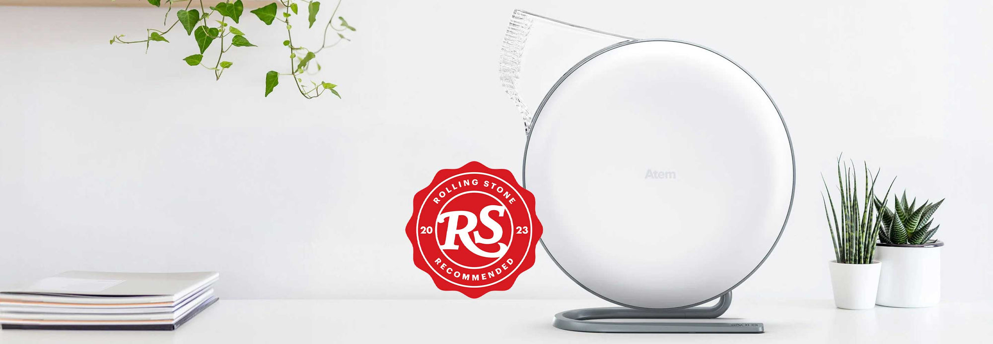 Rolling Stone reviews Atem Desk: "The best portable air purifier."