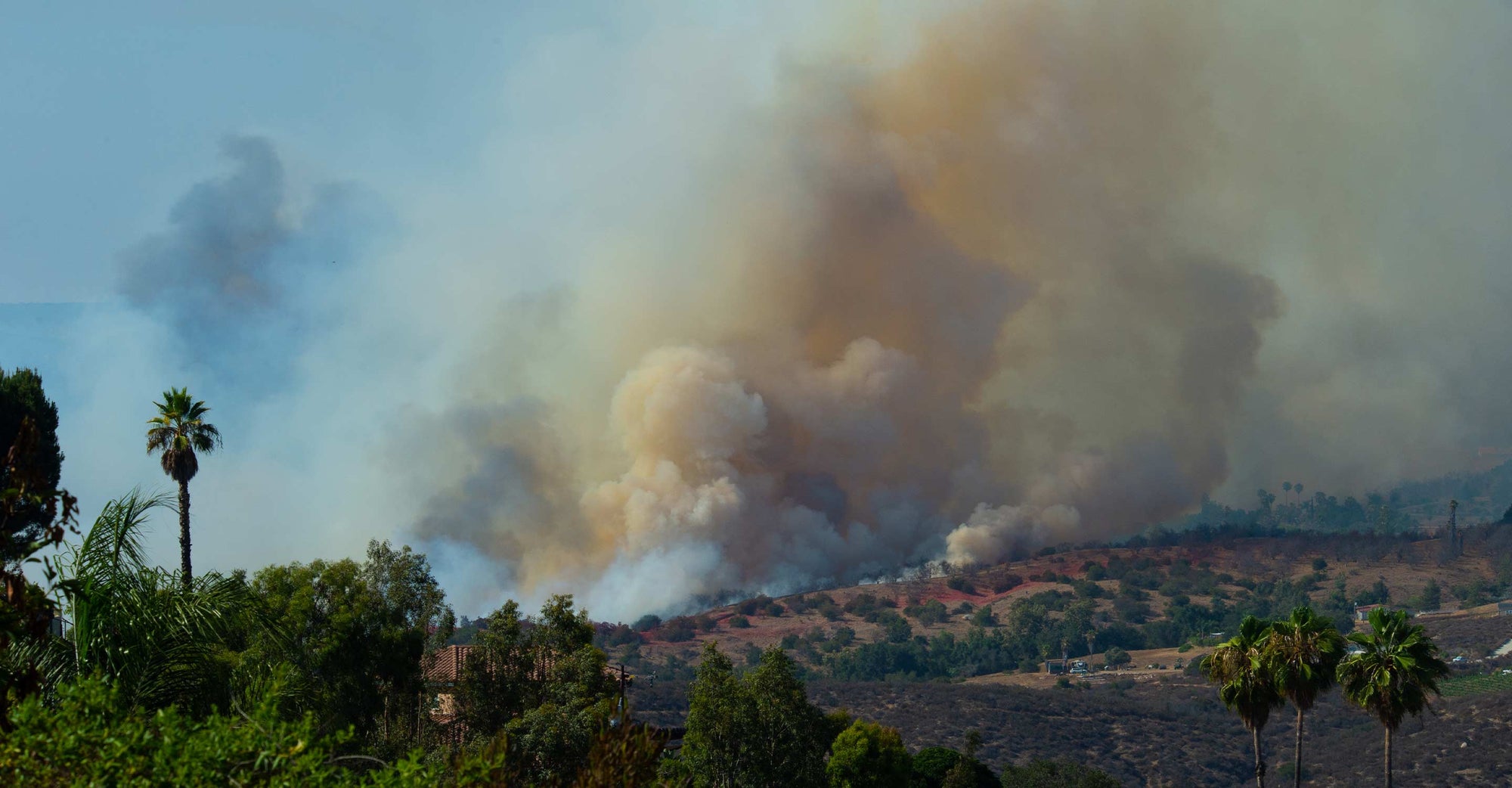 Wildfire smoke in the mountains